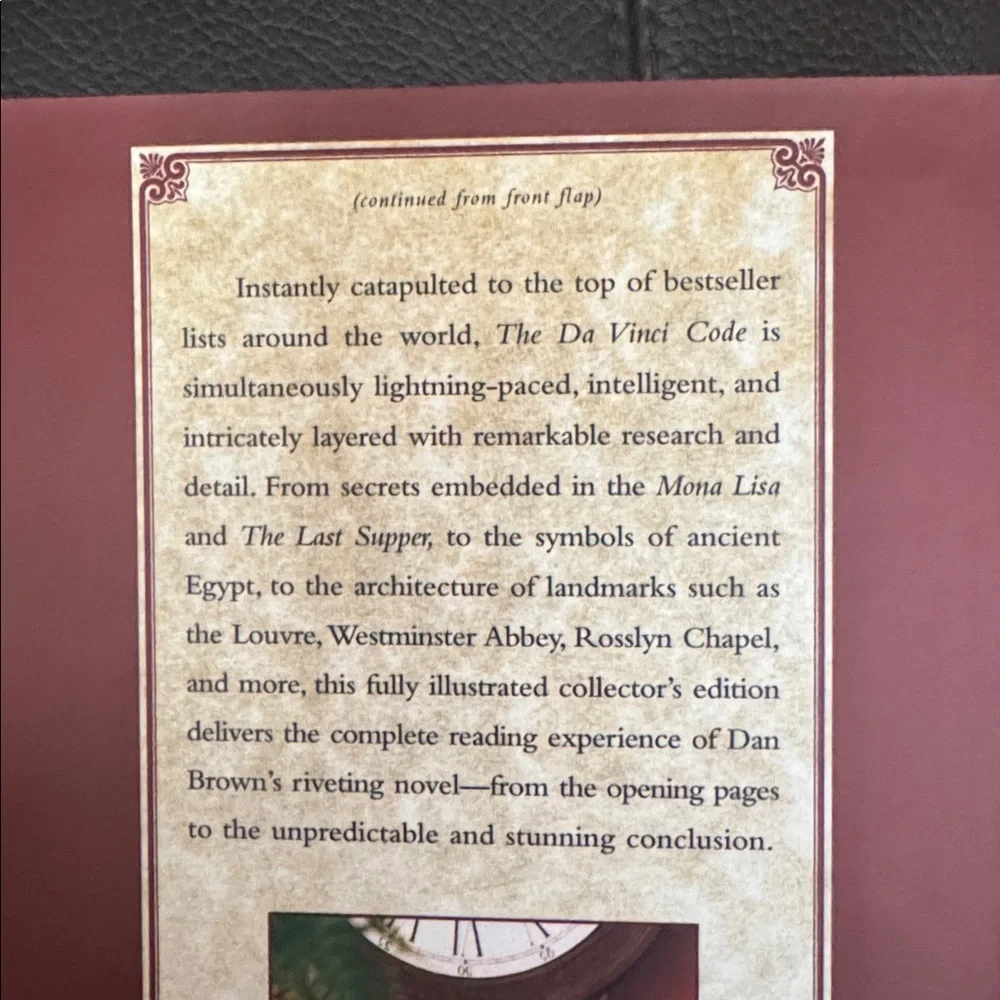 The DaVinci Code by Dan Brown Hardcover Novel Special Illustrated Edition
